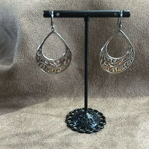 Silpada Sterling Silver carved earrings